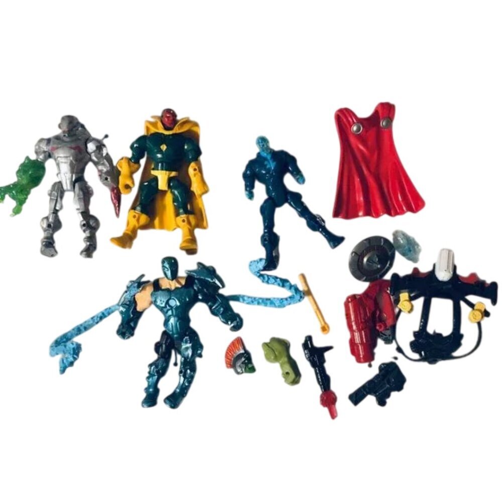 Lot 2014 Marvel Super Hero Mashers Figures Vision Ultron Whiplash + Accessories